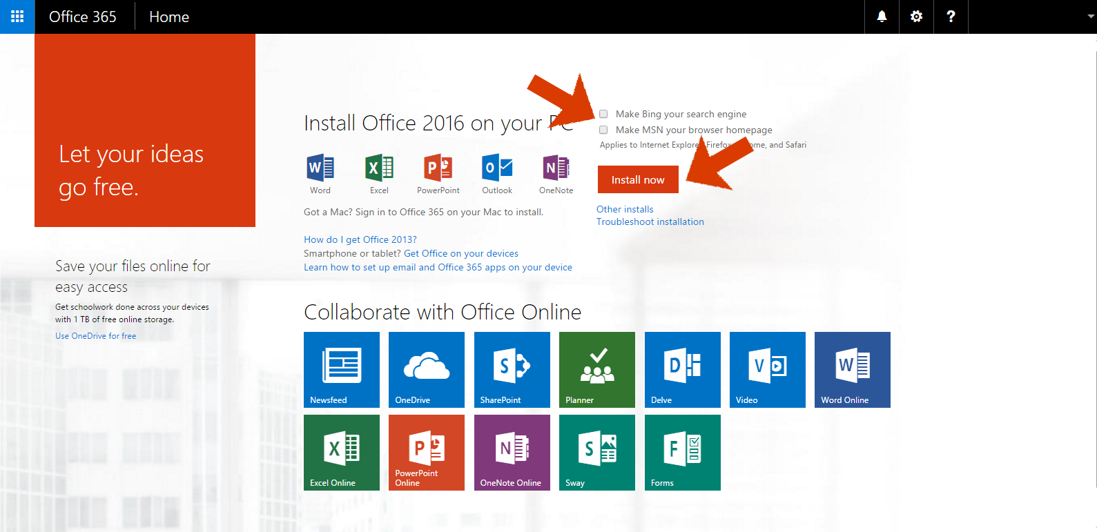 office home & business 2016 for mac (student option) - download